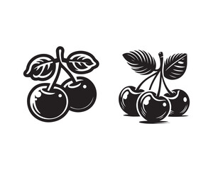 acerola organic Silhouette Illustration Vector Graphic Design Art Shadow Shape design