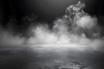 Fototapeta premium A dark sky with a dark has background with a cloud of smoke 