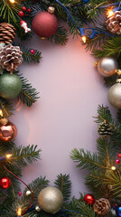 Fototapeta premium Christmas lights ornamenal background design