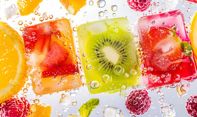 Bright and Refreshing: Sweet Frozen Fruit Ice