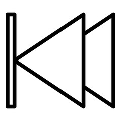 backward line icon vector illustration isolated on white background