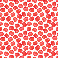 Hand drawn watercolor ripe cherries seamless pattern isolated on white background. Can be used for textile, fabric, scrapbook and other printed products.