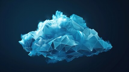 Fototapeta premium A low poly vector background featuring a storm cloud design representing modern weather iconography
