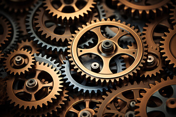 Cogwheels and gears as a background 