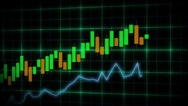 gr&aacute;fica de mercado burs&aacute;til de acciones bolsa de valores bajas y altas, representaci&oacute;n digital de bonos compra y venta