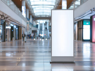 Blank roll-up banner mockup