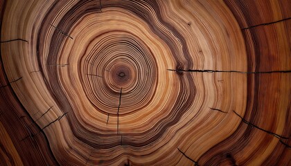 Wood stump background. Round felled tree with annual rings as wood texture