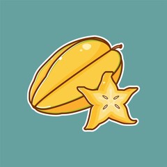 Coleção Frut'Arte - frutas frescas, descascada cardápio de nutrição saudável. Ilustração vetorial de desenho animado.