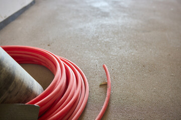 Colorcoded water supply pipe installation in buildings ensures modern plumbing system