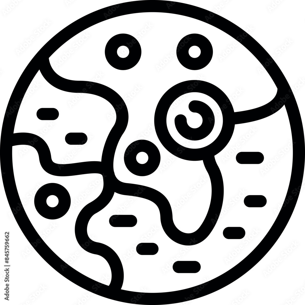 Aufkleber planet surface with craters is representing solar system object
