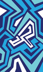 Irregular abstract stripes pattern background. Geometric jersey fabric template