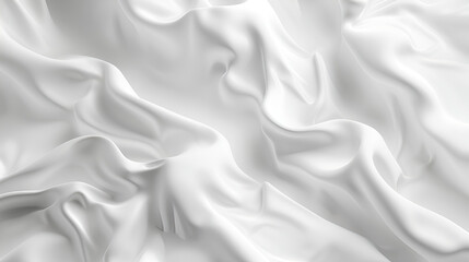 Fototapeta premium White abstract liquid wavy background ,White fabric texture background ,Luxury cloth background , rippled white silk fabric