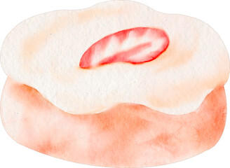 watercolor strawberry cake