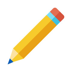 Pencil icon flat design vector isolated