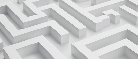 labyrinth of intricate white concrete, shrouded in mystery, invites exploration into its enigmatic depths