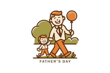 Happy Father's Day illustration artwork.
