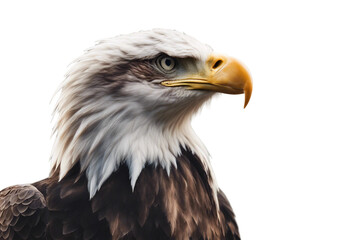 Obraz premium American bald eagle isolated on transparent background cutout