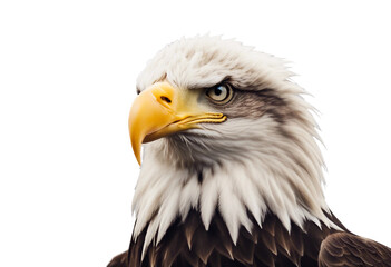 Obraz premium Bald eagle isolated on transparent background cutout (1)
