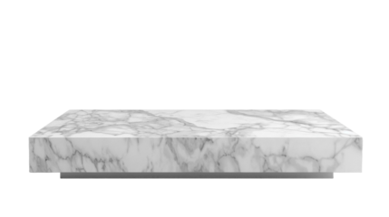 White marble surface, isolated on white.