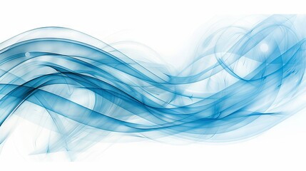 Naklejka premium Abstract blue wave with splashes and drops on a white background. Concept: background for presentations, packaging design, illustrations, desktop wallpaper, graphic design, abstract art, website 