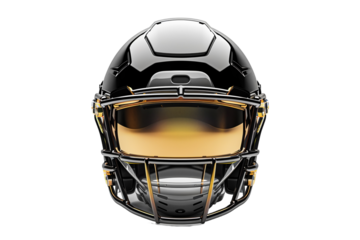 Professional American football helmet with detailed design.