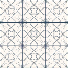 Black and white seamless pattern with arabesques  in a retro style. Vector