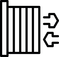 Radiator with hot air flowing out, providing warmth to a room in wintertime