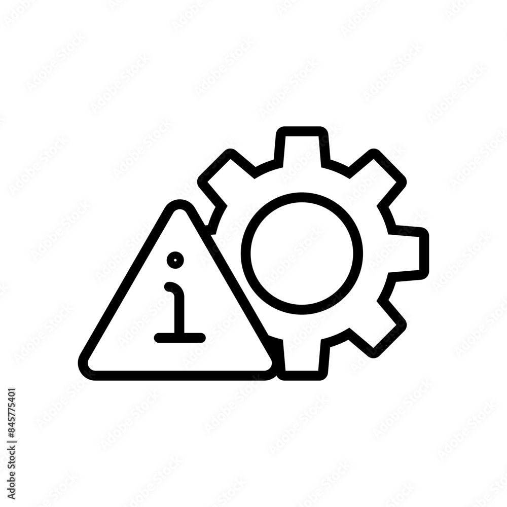 Poster technical warning icon ideal for safety and engineering alerts