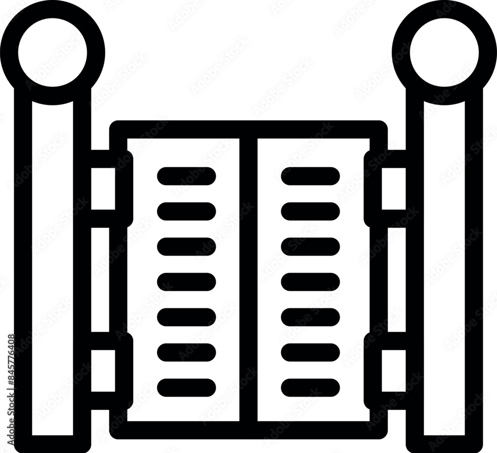 Poster this icon of a gate symbolizes security, access control, and the boundary between public and private