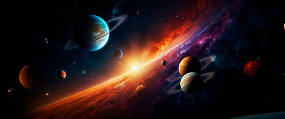 Deep Space Stunning Wallpaper Background, science astronomy Alien Planet