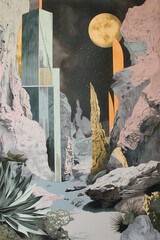 Screenprint of Alien Landscape