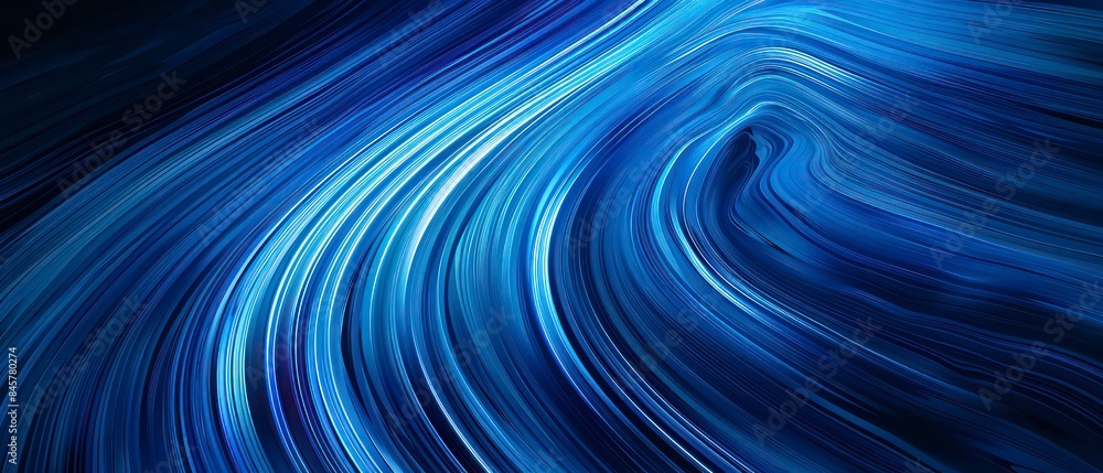 Poster abstract lines form a captivating gradient blue background, delivering a strong visual impact with i