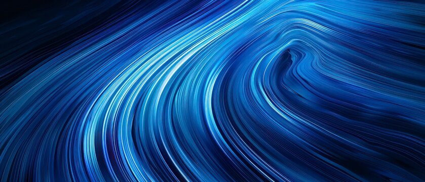Abstract lines form a captivating gradient blue background, delivering a strong visual impact with its dynamic energy