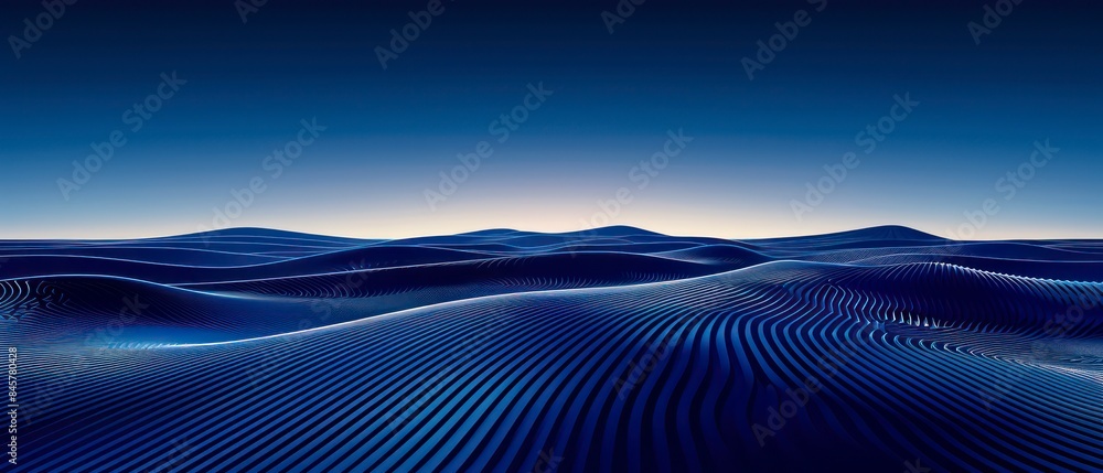 Poster abstract lines form a captivating gradient blue background, delivering a strong visual impact with i