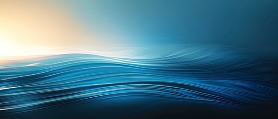 Fototapeta premium Abstract lines form a captivating gradient blue background, delivering a strong visual impact with its dynamic energy