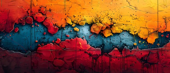 Doodle art, Harmful substances seeping into the cracks of a blockchain, symbolizing the vulnerabilities in digital ledgers., birds-eye view