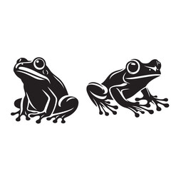 Frog silhouette vector illustration.eps