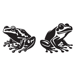 Frog silhouette vector illustration.eps