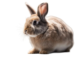Obraz premium Rabbit isolated on transparent background cutout