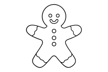 gingerbread Christmas cookie vector illustration