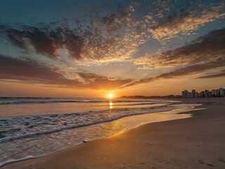 Fototapeta premium sunset on the beach