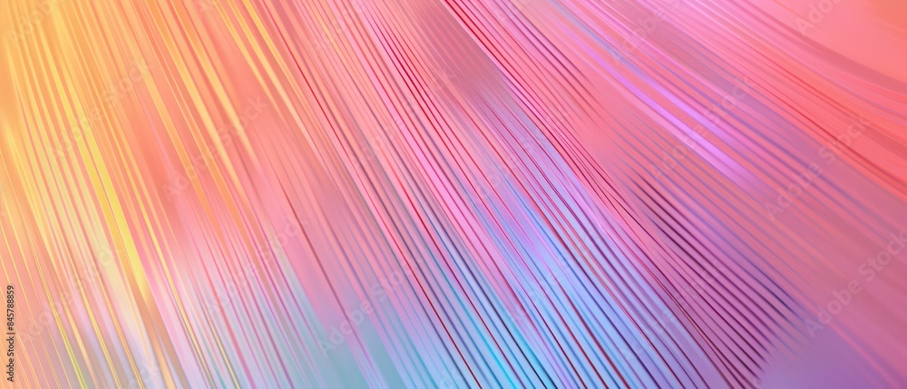 Poster gradient and complimentary colors with solid glitch patterns, holographic art