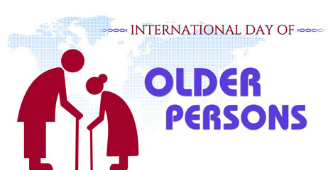 International Day of Older persons, campaign or celebration banner