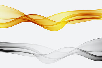 Gold and silver abstraction wave, curved lines of wave flow.