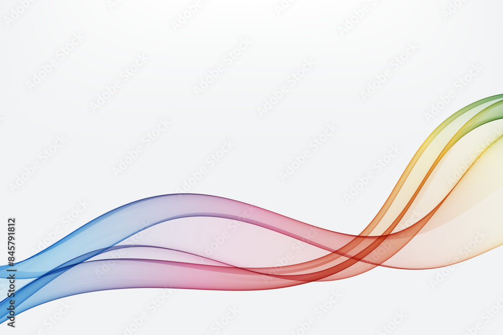 Poster soft gradient smoky abstract wave. flow of wavy lines