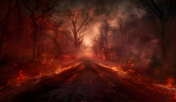 A burning road to hell