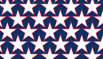 Obraz premium Stars ornament abstract design American flag wallpaper vector illustration. 