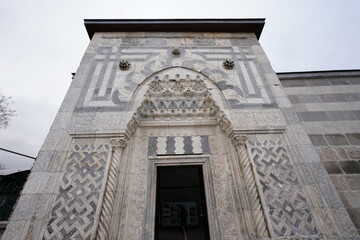 Entrance of Karatay Madrasa in Konya, Turkiye