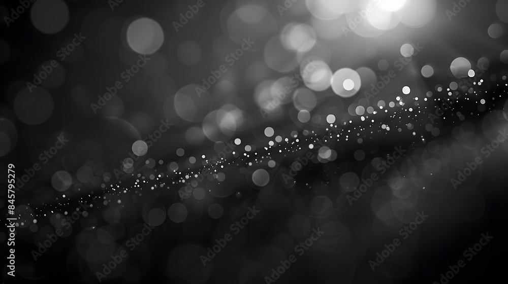 Poster abstract sparkling particles on dark background