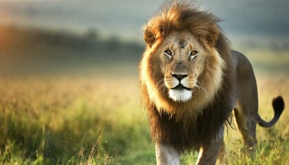 Obraz premium male lion in the wild